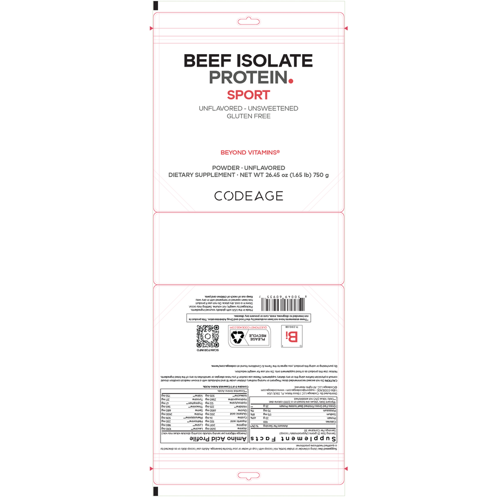Beef Isolate Protein Powder, 750 g Powder