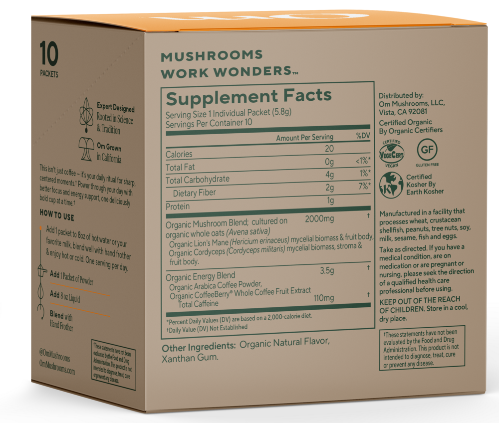 Mushroom Coffee 10 pack, 10 Packets , Form_Packets