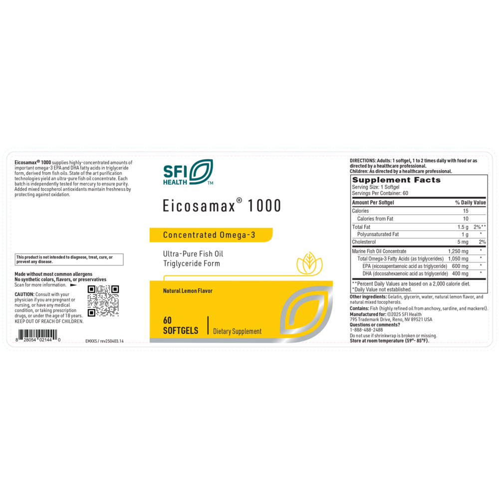 EICOSAMAX® 1000, 60 Softgels