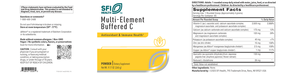 Multi-Element Buffered C Powder, 260 g