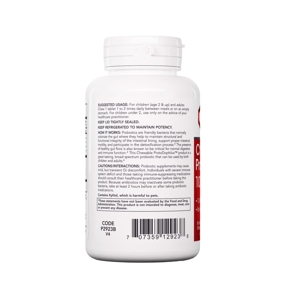 Chewable Protodophilus 10 Billion, 60 Chewables , Brand_Protocol for Life Balance chewables Form_Chewables Requires Consultation Size_60 Chewables