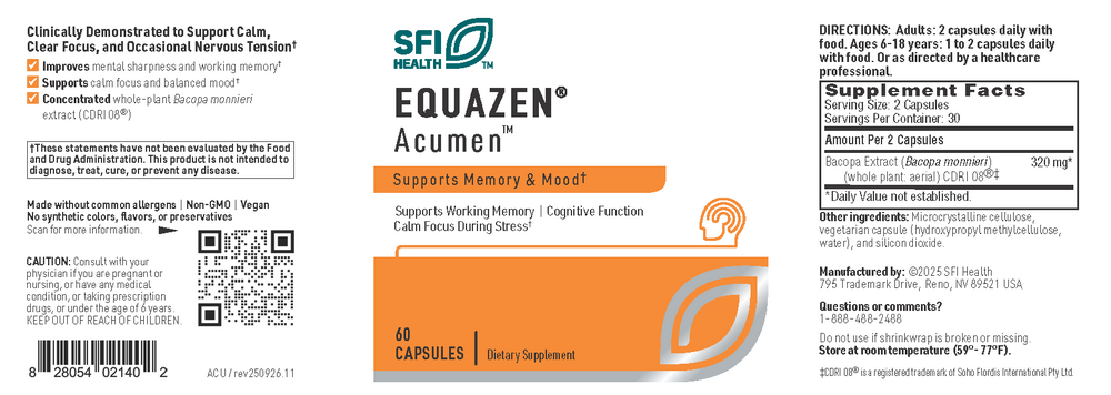 Equazen® Acumen™, 60 Capsules