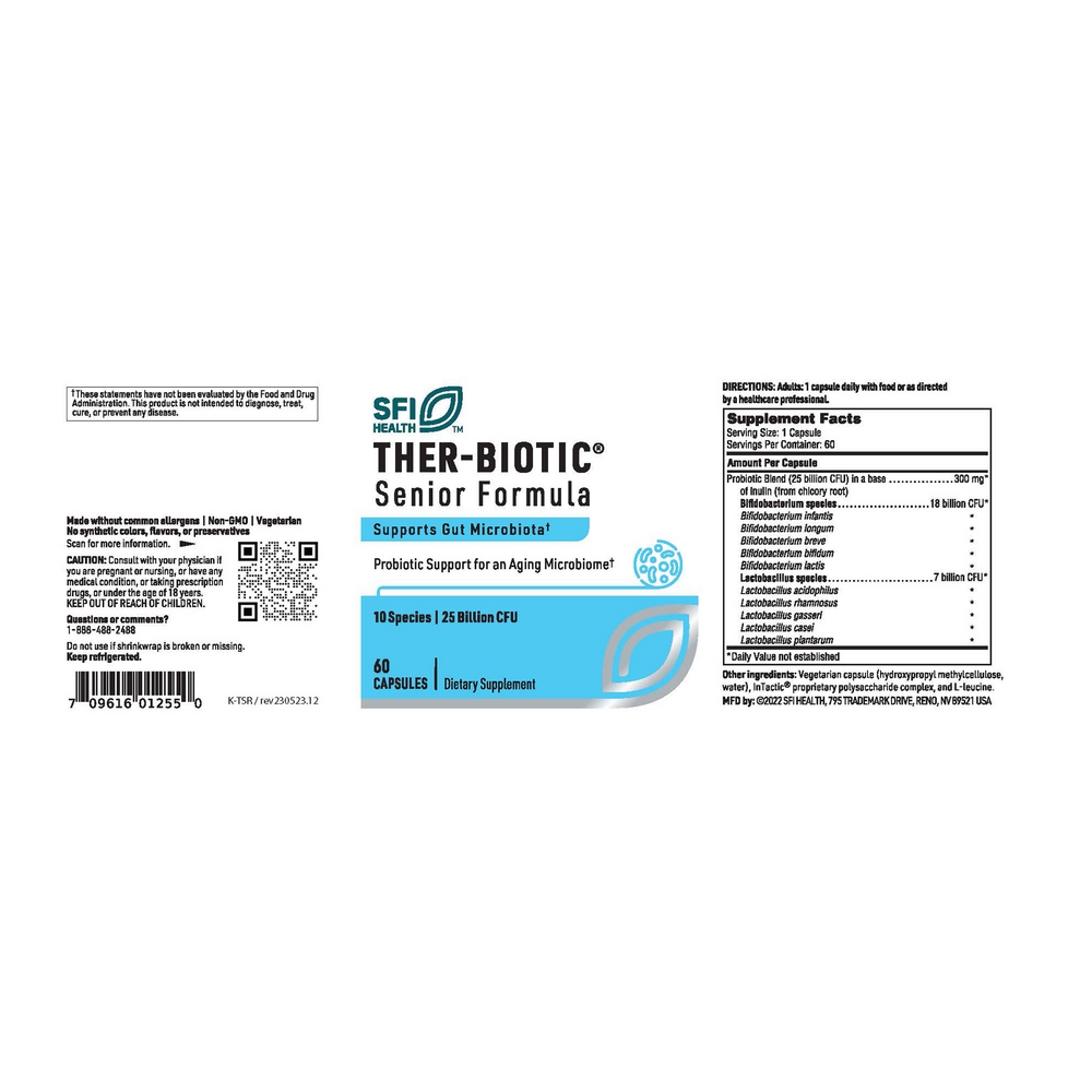 Ther-Biotic Senior Formula Probiotic, 60 Capsules