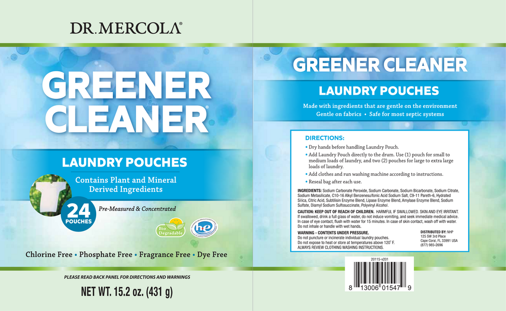 Greener Cleaner® Laundry Pouches, 24 Pouches