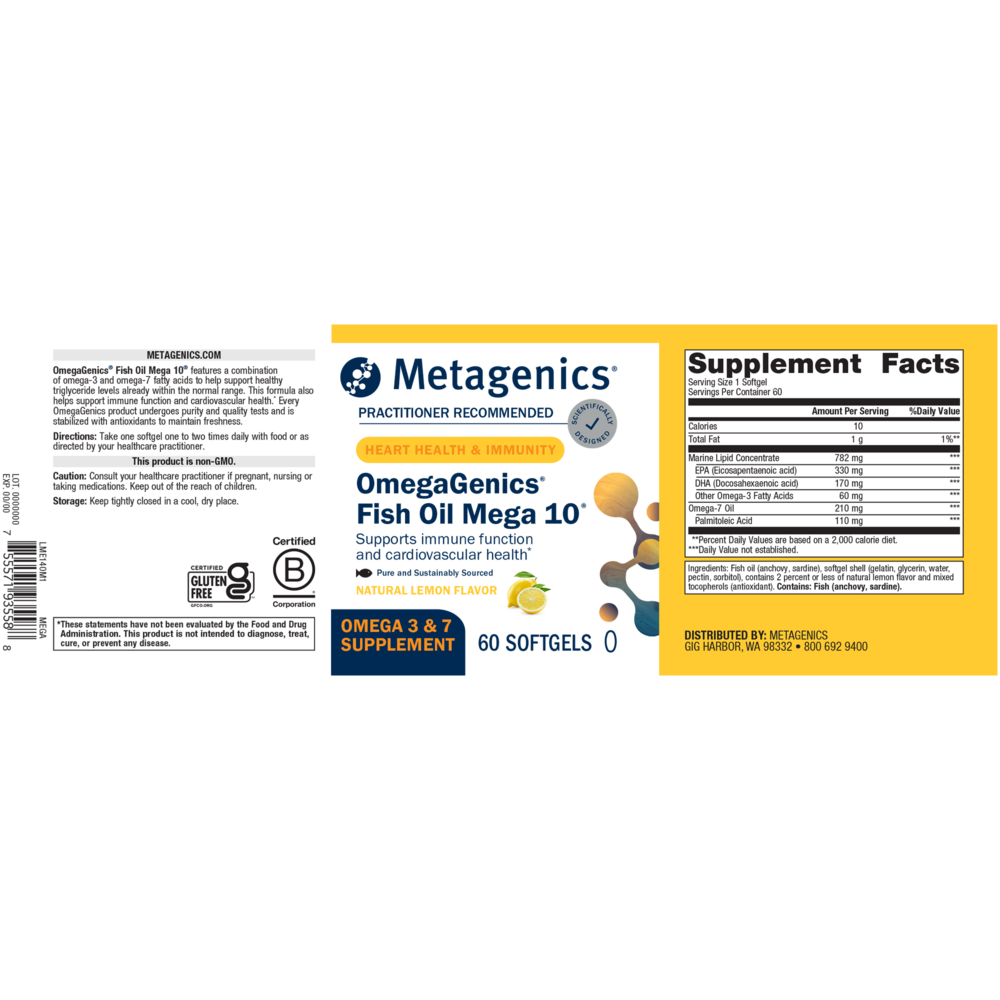 OmegaGenics® Mega 10®, 60 Softgels , Emersons Emersons-Alt Form_Softgels softgels