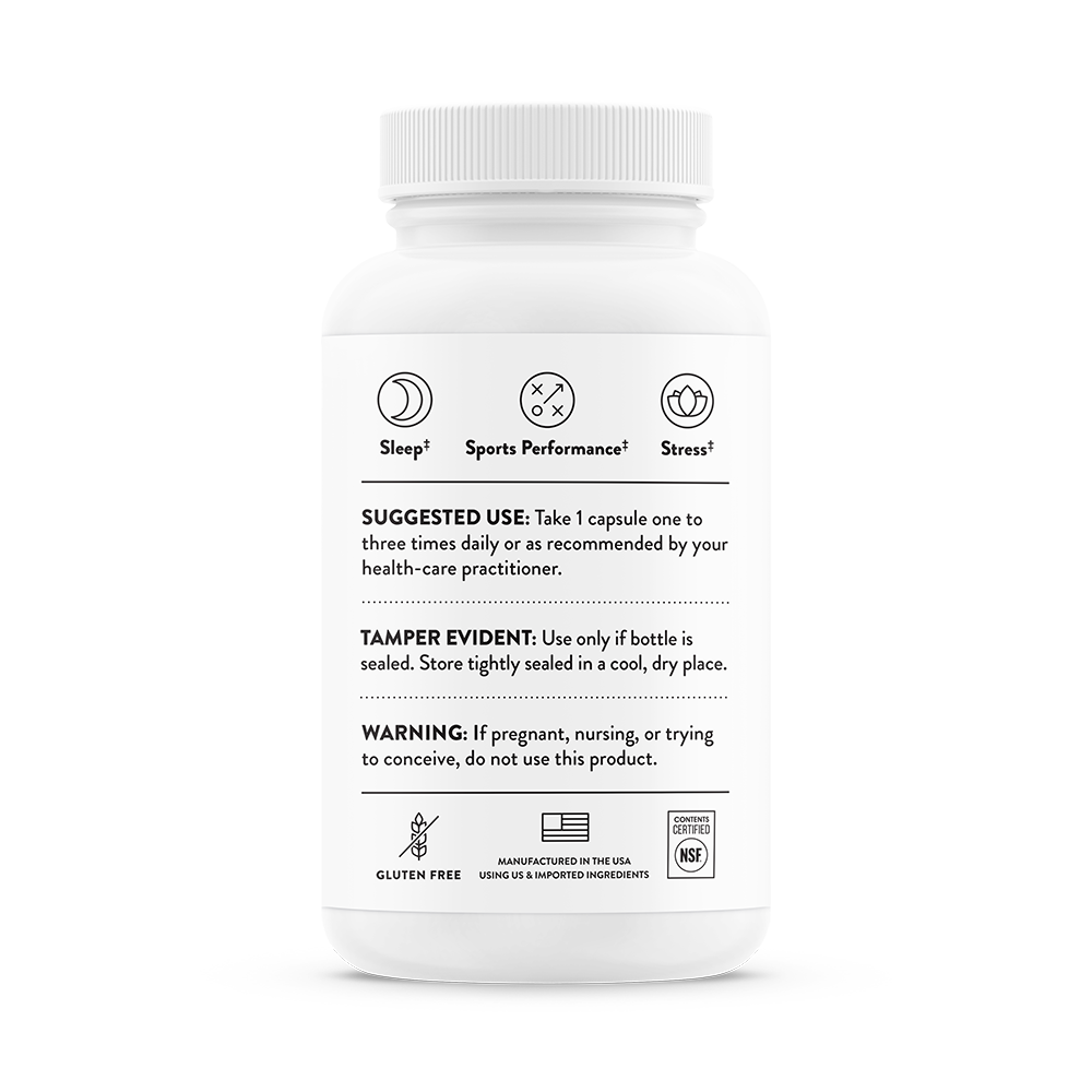 PharmaGABA-100, 60 Capsules , Brand_Thorne Research Form_Capsules Size_60 Capsules