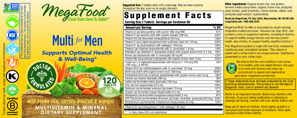 Multi for Men, 120 Tablets
