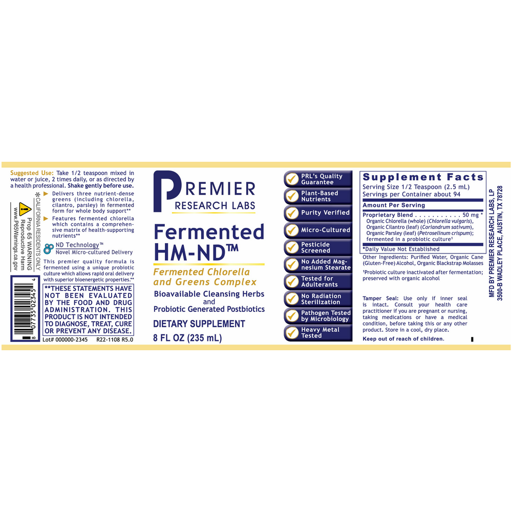 HM-ND, 235 Milliliters , Brand_Premier Research Labs Form_Liquid liquid Requires Consultation Size_235 Milliliters