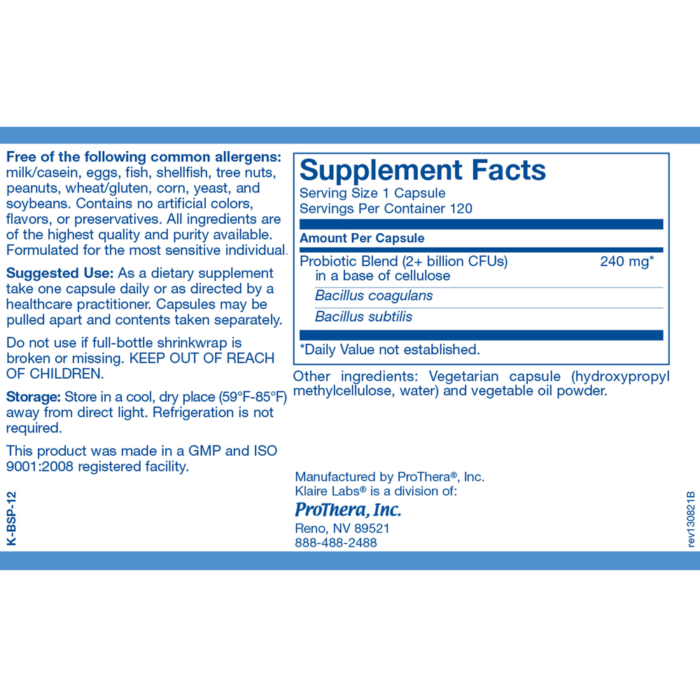 Ther-Biotic® Biospora™ (BioSpora™), 120 Capsules