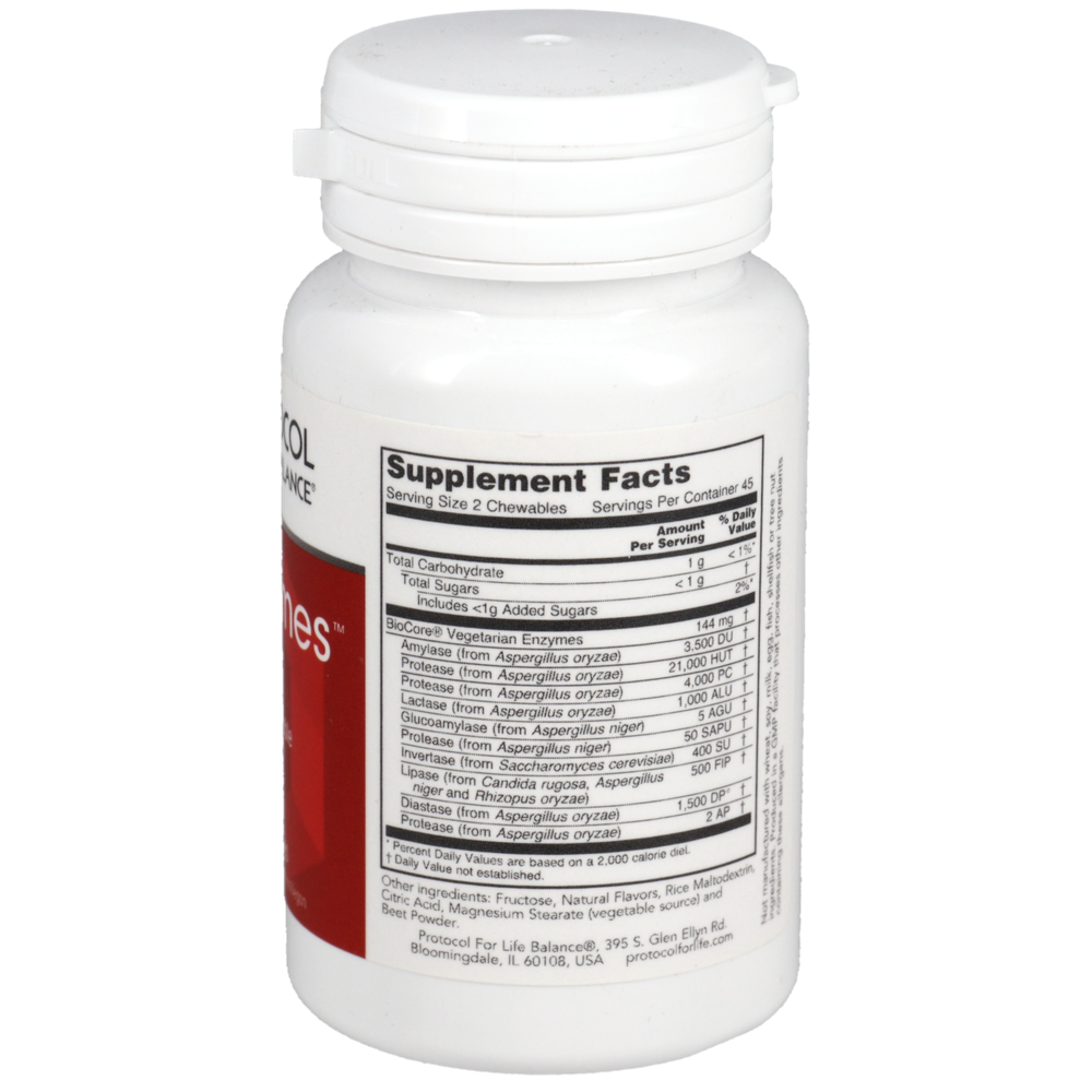 ProtoZymes Chewable, 90 Chewables , Brand_Protocol for Life Balance chewables Form_Chewables Requires Consultation Size_90 Chewables