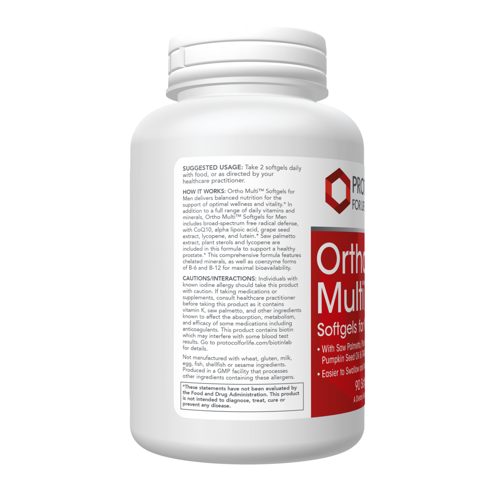 Ortho Multi for Men, 90 Softgels , Brand_Protocol for Life Balance Form_Softgels Requires Consultation Size_90 Softgels softgels