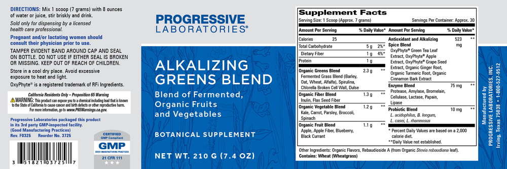 Alkalizing Greens Blend, 210 Grams , Brand_Progressive Labs Form_Powder powder Requires Consultation Size_210 Grams