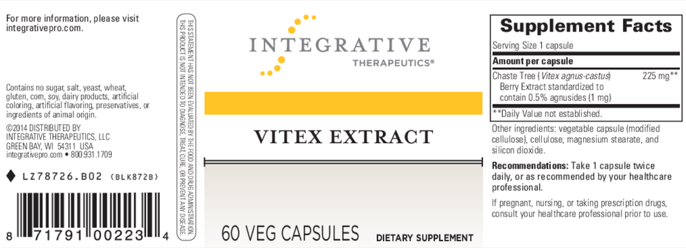 Vitex Extract, 60 Capsules