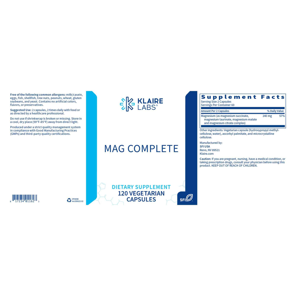Mag Complete, 120 Capsules