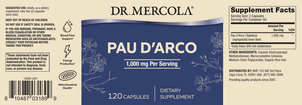 Pau D'Arco, 120 Capsules