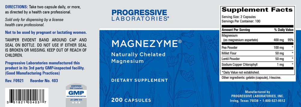 Magnezyme 400mg, 200 Capsules , Brand_Progressive Labs capsules Form_Capsules Requires Consultation Size_200 Capsules