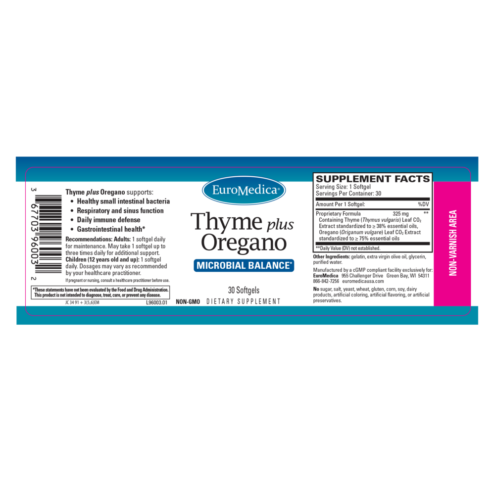 Thyme Plus Oregano, 30 Softgels