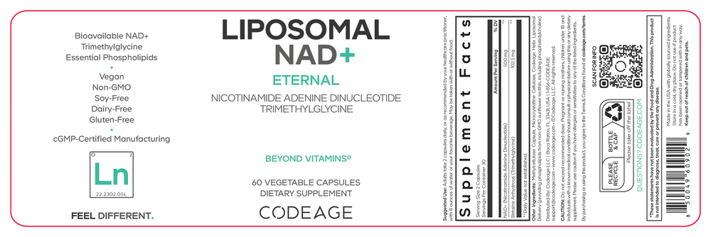 Liposomal NAD+, 60 Capsules