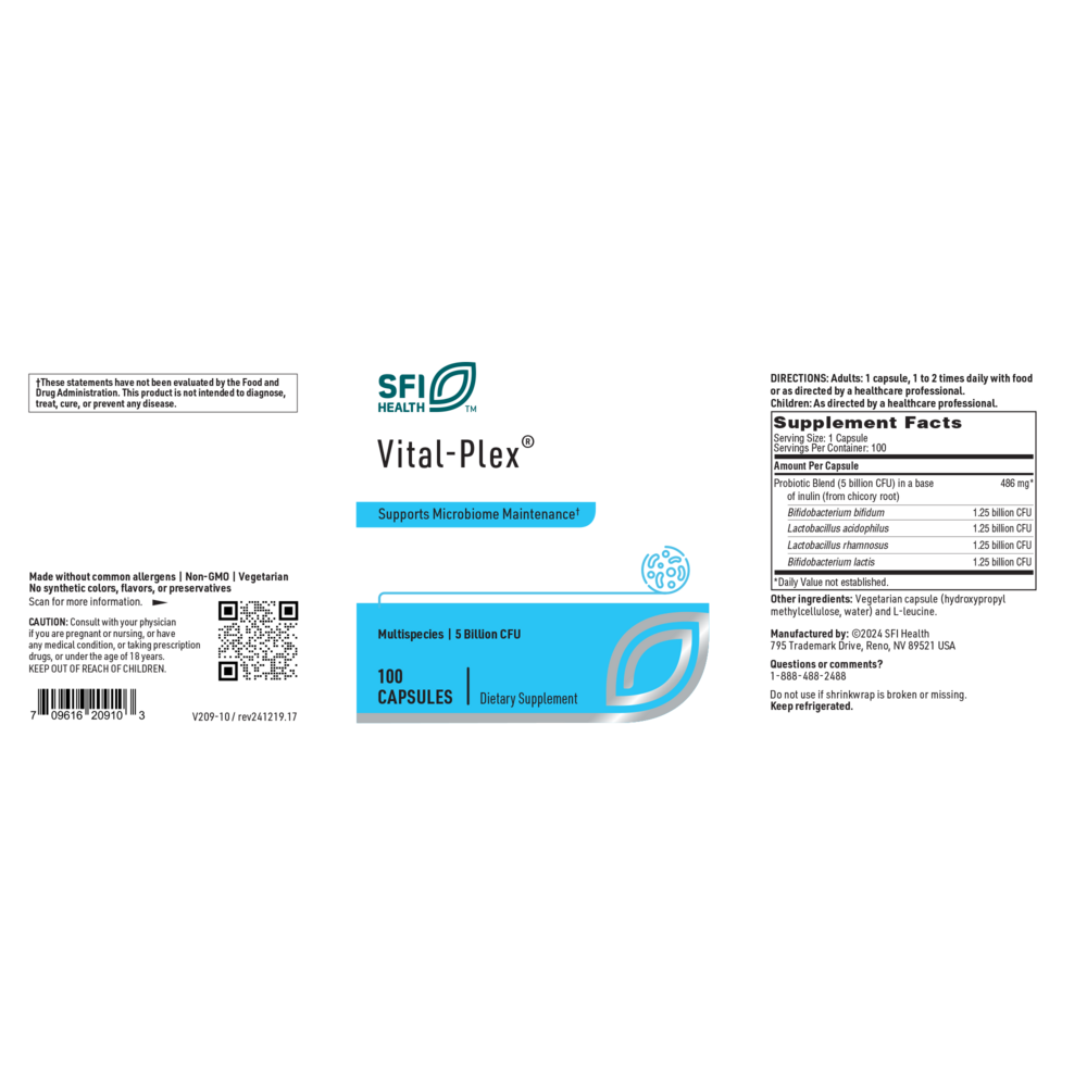 Vital-Plex Probiotic, 100 Capsules