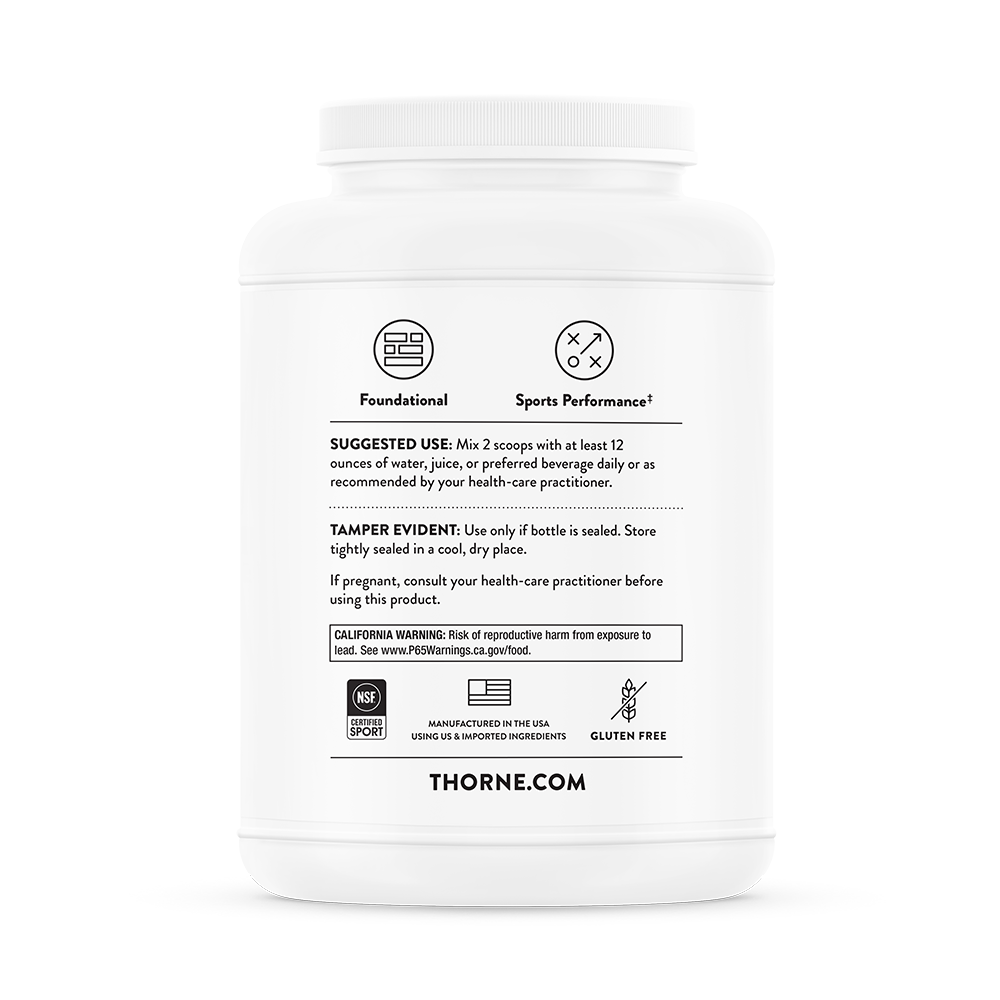 Plant Protein Vanilla Flavored, 630 g Powder , Brand_Thorne Research Form_Powder Size_630 g