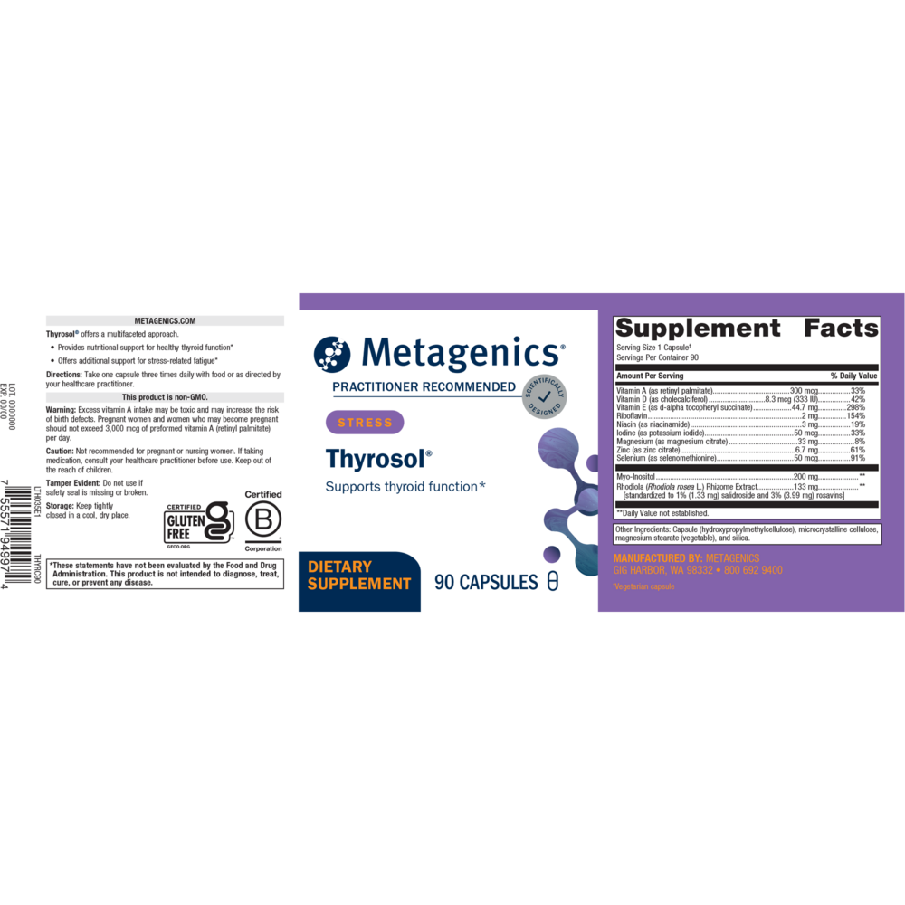 Thyrosol&reg;, 90 Capsules , Brand_Metagenics caps Form_Capsules Size_90 Caps