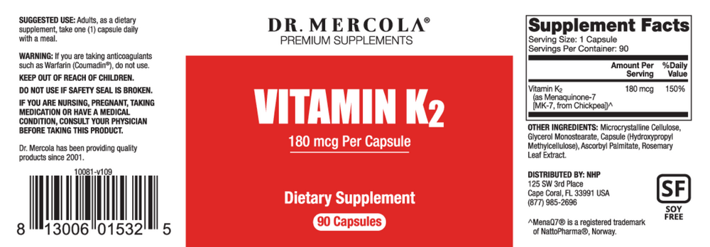 Vitamin K2, 90 Capsules