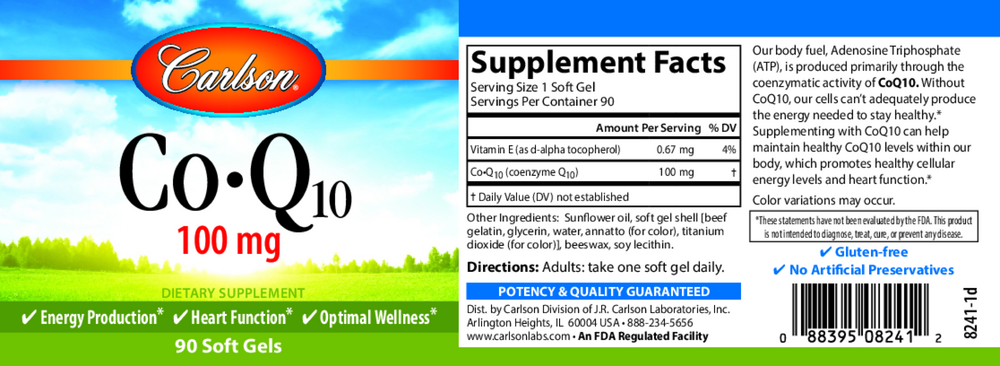 CoQ10 100mg, 90 Softgels