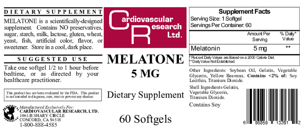 Melatone 5mg, 60 Softgels