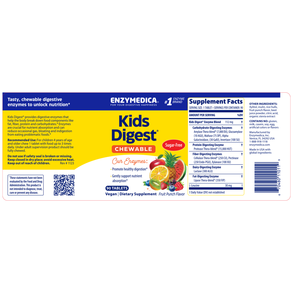 Kids Digest Chewable, 90 Capsules