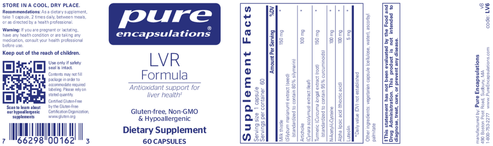 LVR Formula, 60 Capsules , Brand_Pure Encapsulations caps Emersons