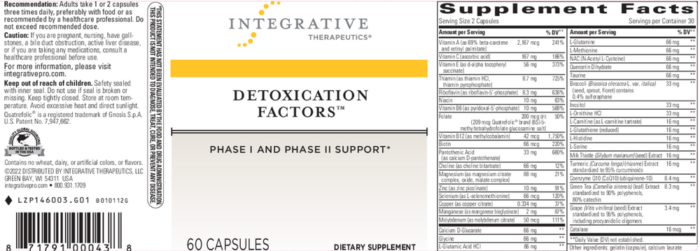 Detoxication Factors™, 60 Capsules