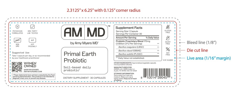 Amy Myers MD Primal Earth Probiotic - back