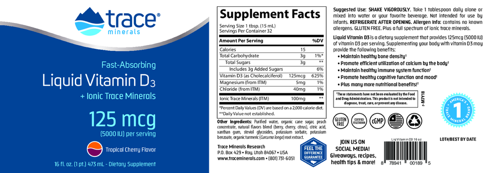 Liquid Vitamin D3, 473 mL Liquid