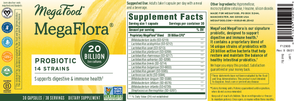 MegaFlora® Probiotic, 30 Capsules