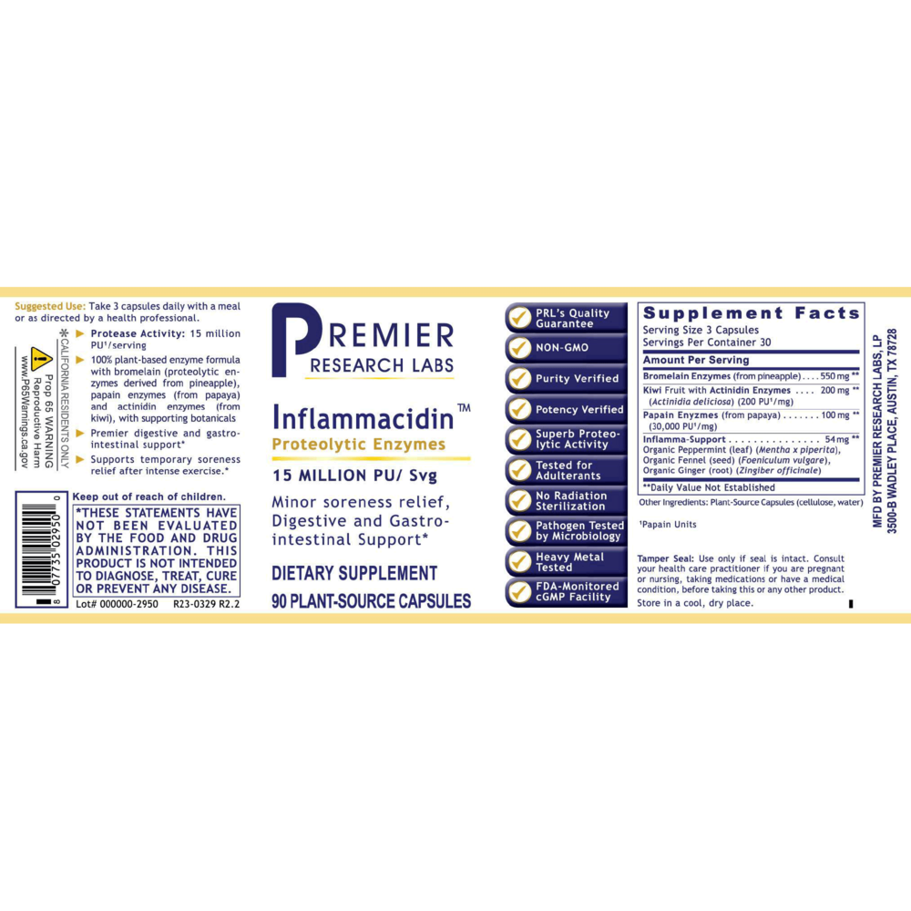 Premier Inflammacidin, 90 Capsules , Brand_Premier Research Labs capsules Form_Capsules Requires Consultation Size_90 Capsules