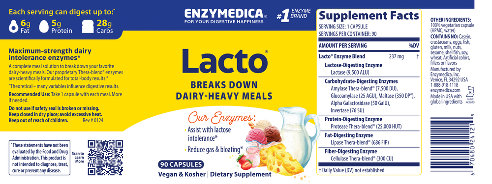 Lacto, 90 Capsules