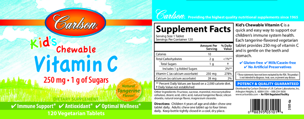 Kid's Chewable Vitamin C, 120 Tablets