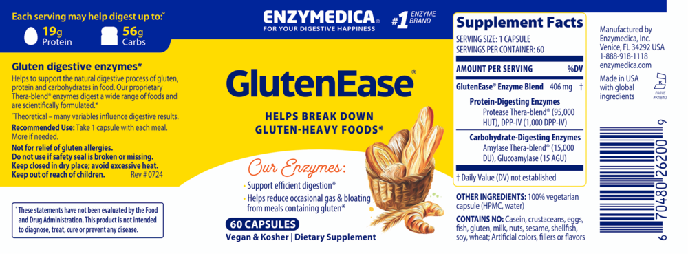 GlutenEase™, 60 Capsules