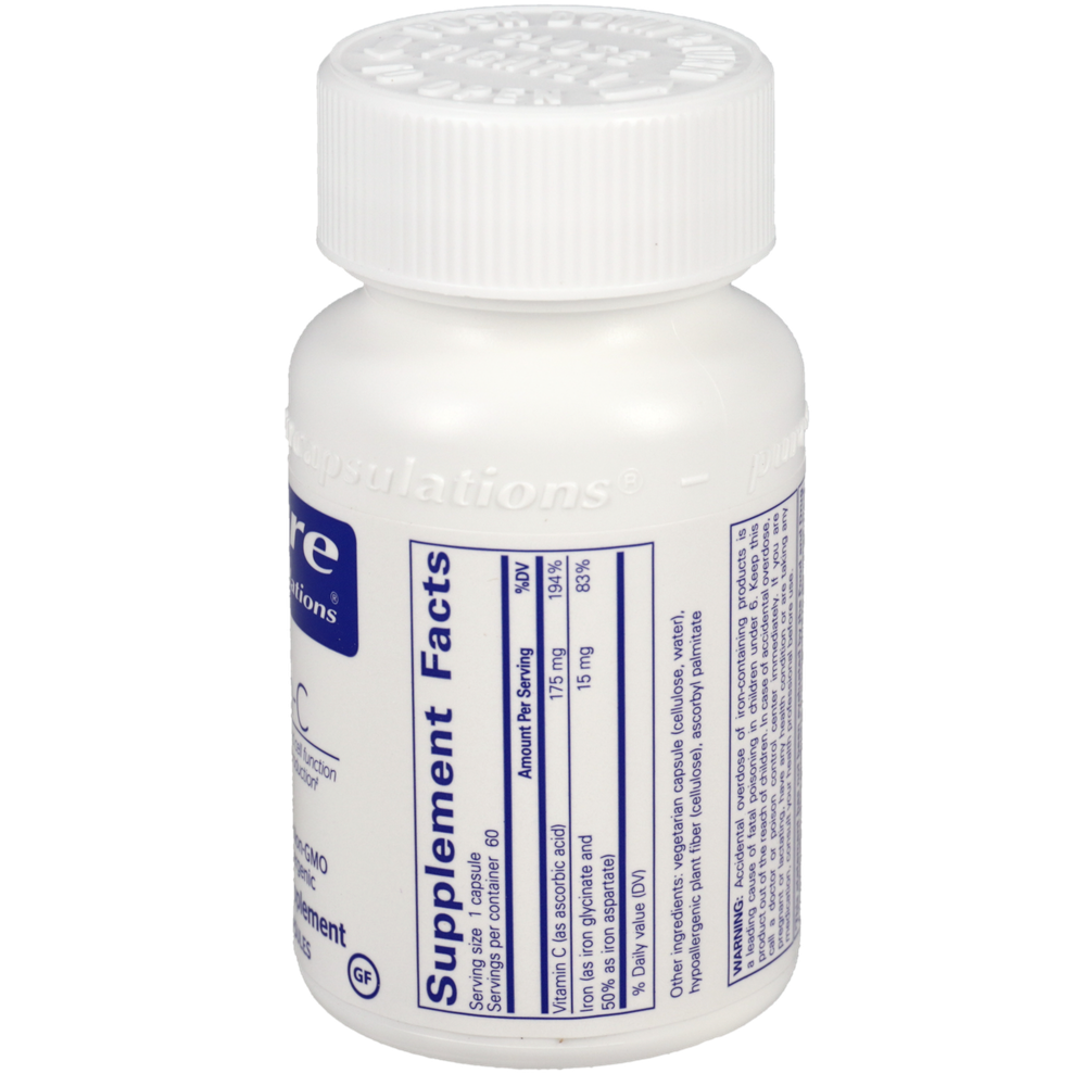 Iron-C, 60 Capsules , Brand_Pure Encapsulations caps Emersons