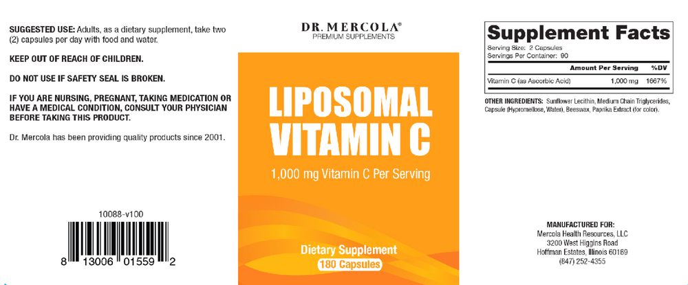 Liposomal Vitamin C, 180 Capsules