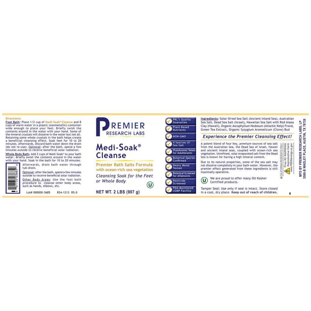 Medi-Soak Cleanse, 907 Grams , Brand_Premier Research Labs Form_Bath Size_907 Grams