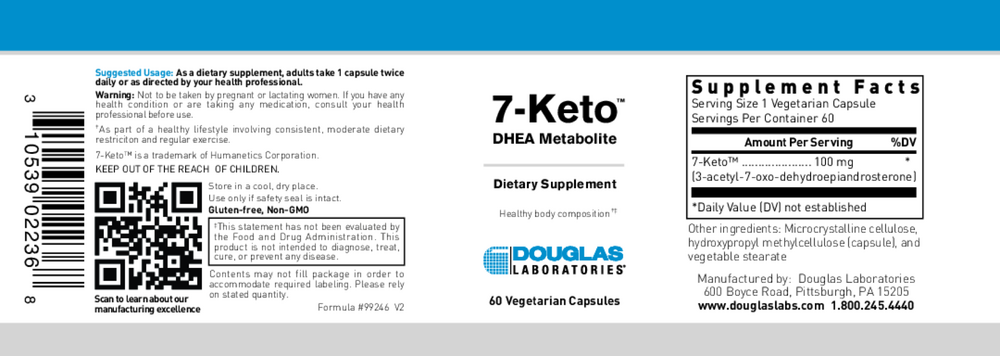 Douglas Laboratories 7-Keto 100mg, 60 Capsules