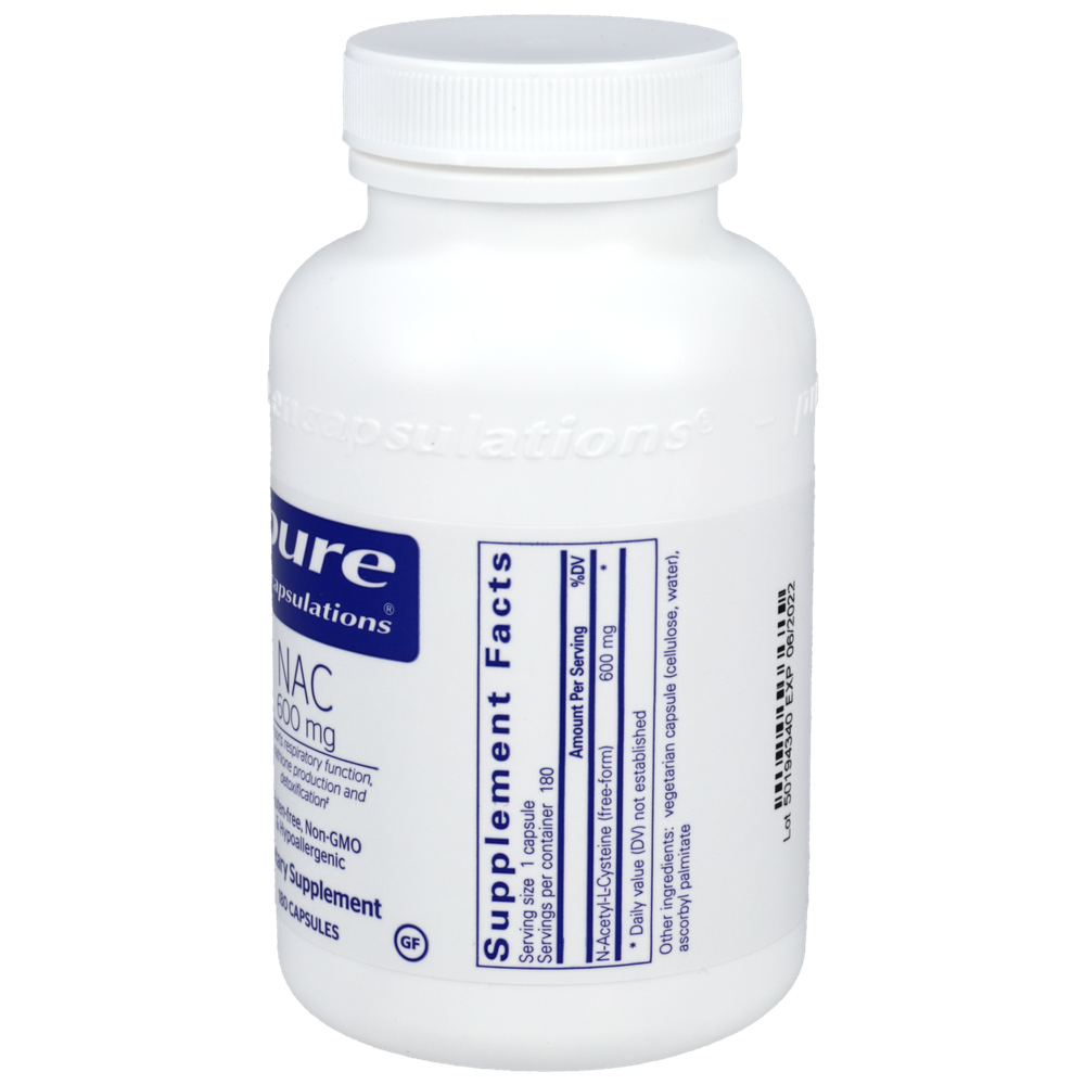 NAC, 600 mg, 180 Capsules , Brand_Pure Encapsulations caps