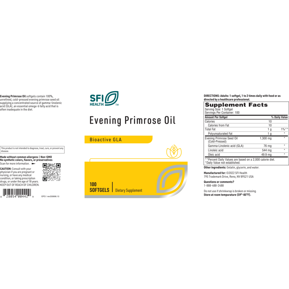 Evening Primrose Oil, 100 Softgels