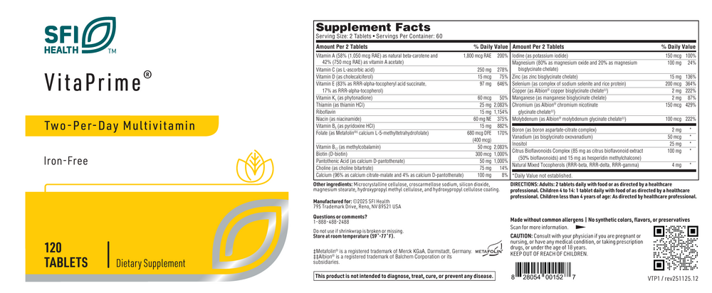 VitaPrime®, 120 Tablets