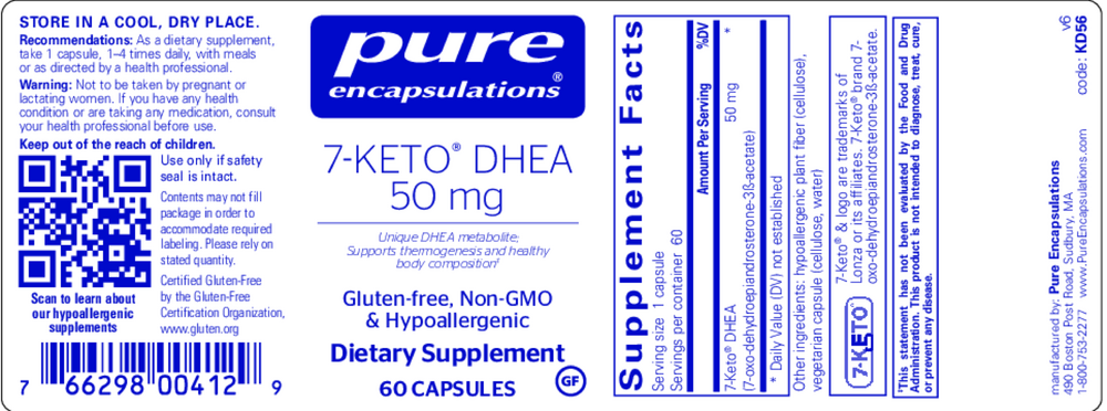 7-KETO� DHEA 50 mg , Pure