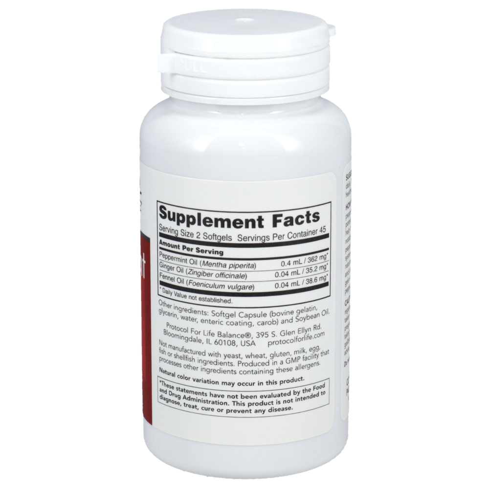 Peppermint Oil G.I., 90 Softgel Capsules , Brand_Protocol for Life Balance Form_Softgels Requires Consultation Size_90 Softgel Capsules softgels