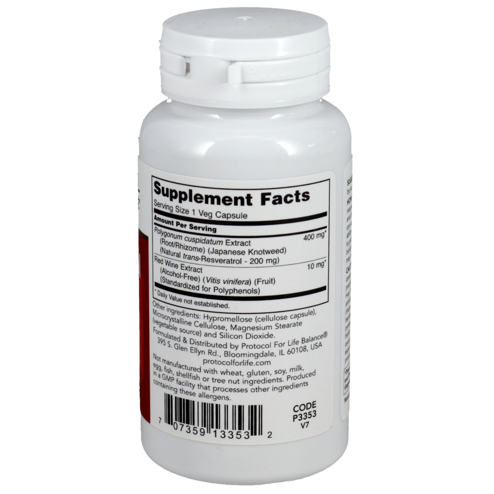 Resveratrol 200mg, 60 Capsules , Brand_Protocol for Life Balance capsules Form_Capsules Requires Consultation Size_60 Capsules