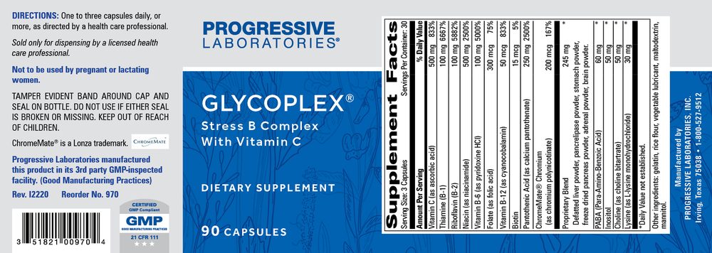 Glycoplex, 90 Caplets , Brand_Progressive Labs caplets Form_Caplets Requires Consultation Size_90 Caplets