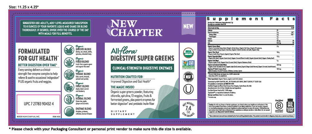 All Flora Digestive Super Greens Powder, 210 Grams